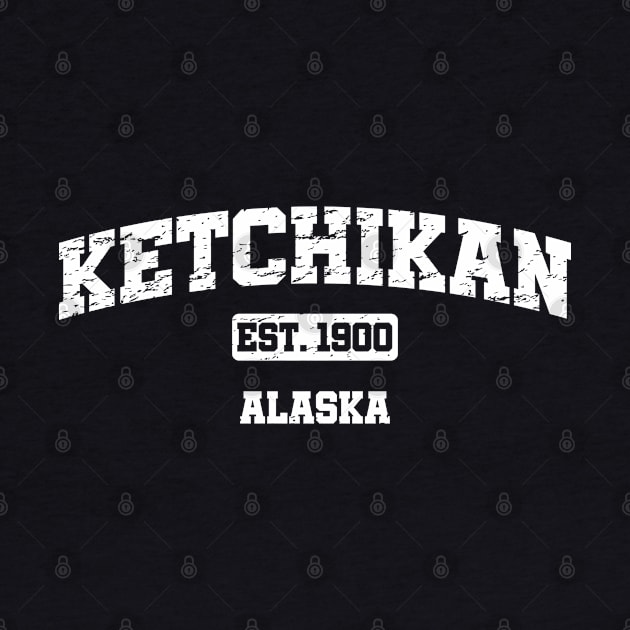 Ketchikan Alaska 1900 wht by Poppa's Designs